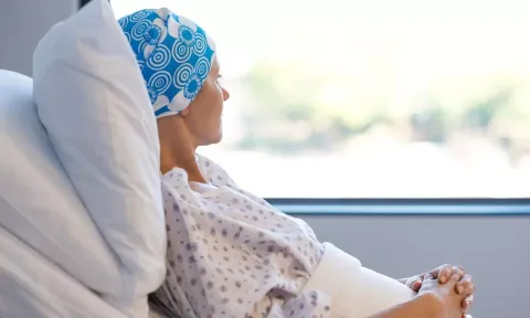 A Patient in Hospital Bed at rest