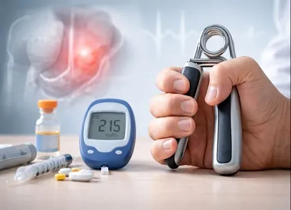 Handgrip Weakens in Diabetes