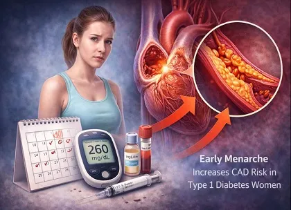 Menarche Age and CVD Risk in T1D