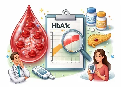 Effect of SGLT2i on HbA1c