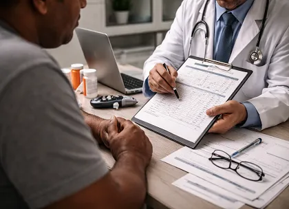 Doctor Consulting T2D Patient